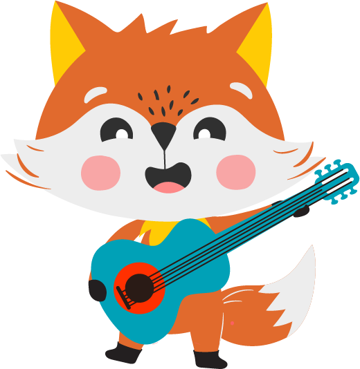 fox and guitar