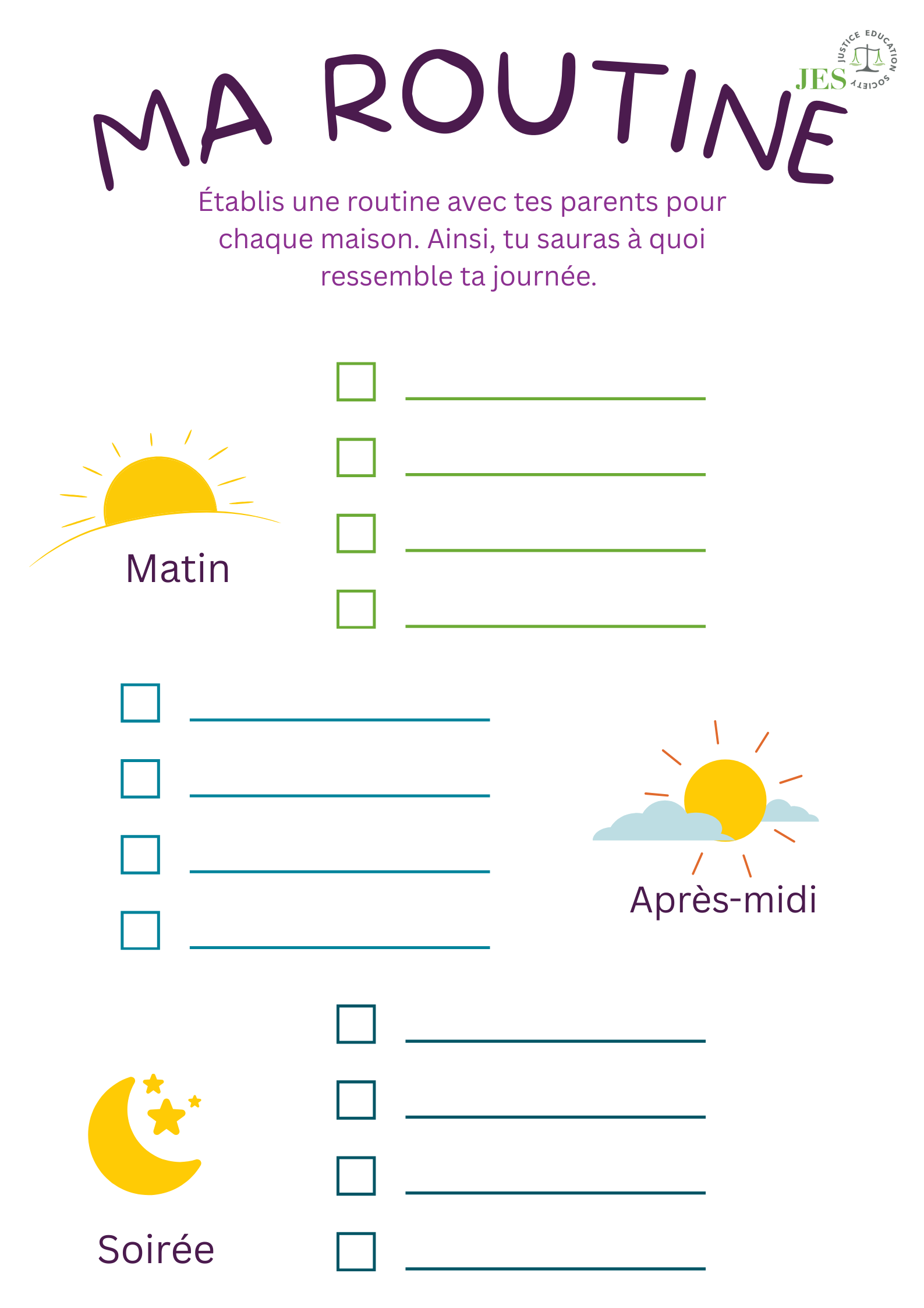 Ma routine | Families Change Kids