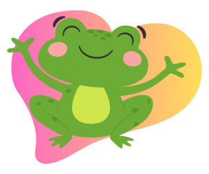 frog in a heart