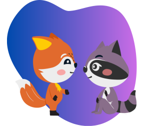 fox and racoon