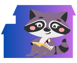 racoon at home