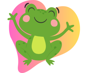 frog in a heart